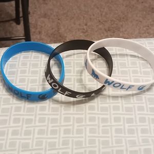 New 3 wolf bracelets